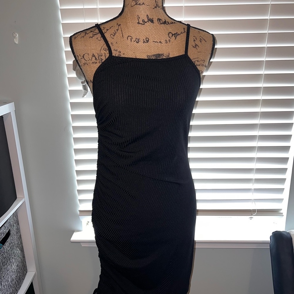Elegant Black Spaghetti Strap Dress